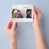 Budget Chic 2 Multi Foto Afstuderen Aankondiging Flyer (Hand)