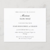 Budget Chic 2 Multi Foto Afstuderen Aankondiging Flyer (Achterkant)