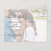 Budget Chic 3 Fotocollage Bruiloft Opslaan De Datu Aankondigingskaart (Achterkant)