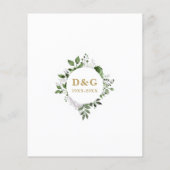 Budget Chic 50e bruiloft Jubileum Bloemen uitnodig (Achterkant)