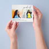 Budget Chic 5 Multi Foto Afstuderen Aankondiging Flyer (Hand)