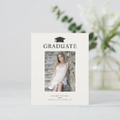 Budget Chic AFSTUDEREN Aankondiging Afstuderen fot (Staand voorkant)