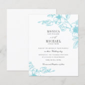 BUDGET Chic AQUA Magnolia Flower Branch Wedding (Voorkant / Achterkant)