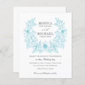 BUDGET Chic AQUA Magnolia Wreath Weddenschap (Voorkant / Achterkant)