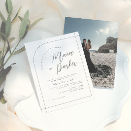 Budget Chic Arch Elegant Typografie Foto Weddensch