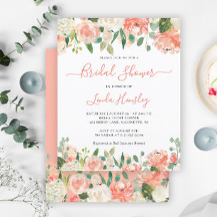 Budget Chic Coral Floral Bridal Shower
