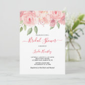 Budget Chic Coral Floral Vrijgezellenfeest Kaart (Staand voorkant)