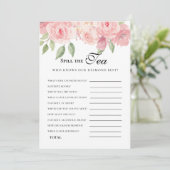 Budget Chic Coral Floral Vrijgezellenfeest spel Kaart (Staand voorkant)