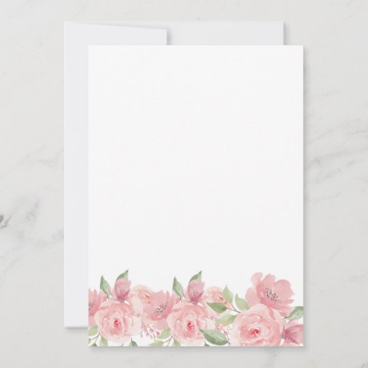 Budget Chic Coral Floral Vrijgezellenfeest spel Kaart (Achterkant)