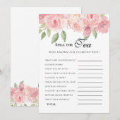 Budget Chic Coral Floral Vrijgezellenfeest spel Kaart (Voorkant / Achterkant)