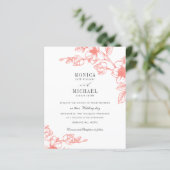 BUDGET Chic CORAL Magnolia Flower Branch Wedch (Staand voorkant)