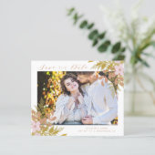 Budget Chic Dusty Shades Branches Photo Wedding (Staand voorkant)