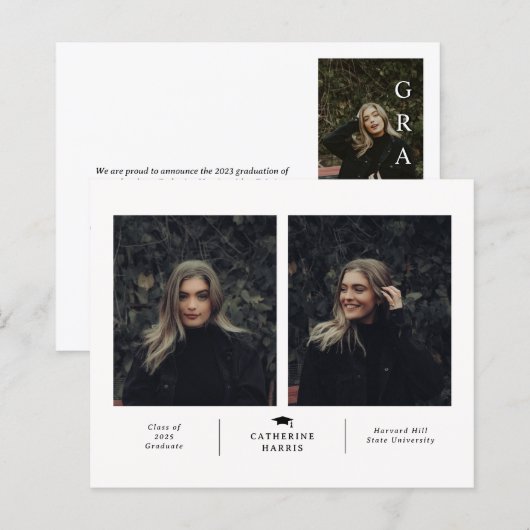 Budget Chic en stijlvolle foto Afstuderen (Voorkant / Achterkant)