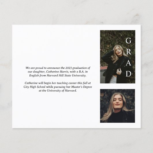 Budget Chic en stijlvolle foto Afstuderen (Achterkant)