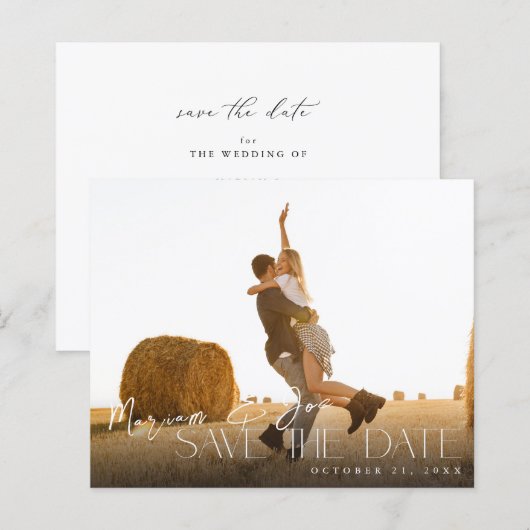 Budget Chic Fotostrip Save the Date 2 (Voorkant / Achterkant)