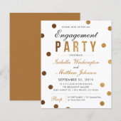 Budget Chic Gold Glitter Confetti Engagement Party (Voorkant / Achterkant)