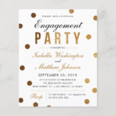 Budget Chic Gold Glitter Confetti Engagement Party (Voorkant)