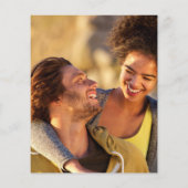 Budget Chic Gold Photo Weduwen Uitnodiging (Achterkant)