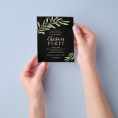 Budget Chic Greenery - Uitnodiging voor Kerstmis Flyer (Hand)