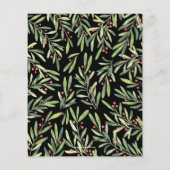 Budget Chic Greenery - Uitnodiging voor Kerstmis Flyer (Achterkant)