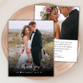 Budget Chic Kalligrafie 2 Foto Bruiloft Dank u