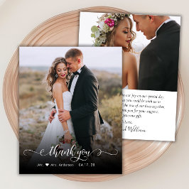 Budget Chic Kalligrafie 2 Foto Bruiloft Dank u