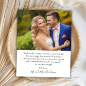 Budget Chic Kalligrafie 2 Foto Bruiloft Dank u