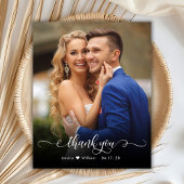 Budget Chic Kalligrafie 2 Foto Bruiloft Dank u