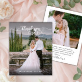 Budget Chic Kalligrafie 2 Foto Bruiloft Dank u