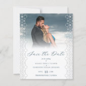 Budget Chic Modern Lace Effect Photo Wedding (Voorkant)