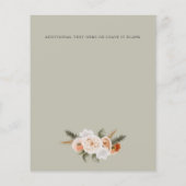 Budget Chic Oranje Ivoor Saliegroen bloem Bruiloft (Achterkant)