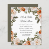 Budget Chic Oranje Ivory MOSS groene bruiloft (Voorkant / Achterkant)