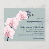 BUDGET Chic Orchid Branch Pink navy sage bruiloft (Voorkant)
