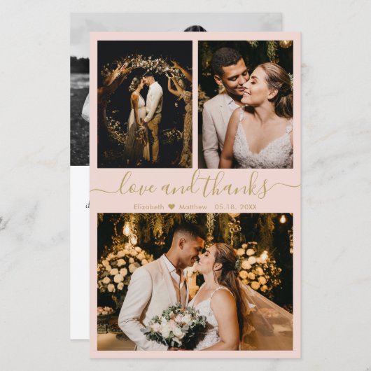 Budget Chic Photo Collage Weddenschap Hartelijk da (Voorkant / Achterkant)