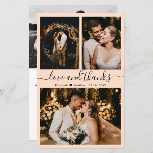 Budget Chic Photo Collage Weddenschap Hartelijk da (Voorkant / Achterkant)