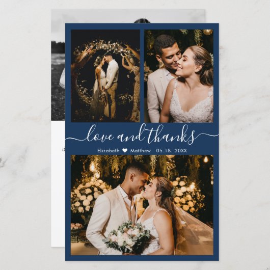 Budget Chic Photo Collage Weddenschap Hartelijk da (Voorkant / Achterkant)