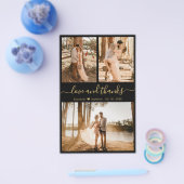 Budget Chic Photo Collage Wedding Bedankt Flyer (Enkel)