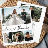 Budget Chic Photo Collage Wedding Bedankt Flyer