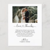 Budget Chic Photo Collage Wedding Bedankt Flyer (Achterkant)