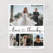 Budget Chic Photo Collage Wedding Bedankt Flyer (Voorkant)