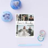 Budget Chic Photo Collage Wedding Bedankt Flyer (Enkel)