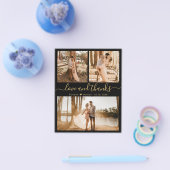 Budget Chic Photo Collage Wedding Bedankt Flyer (Enkel)