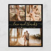 Budget Chic Photo Collage Wedding Bedankt Flyer (Voorkant)