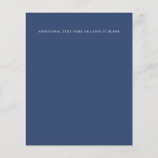 BUDGET Chic Pink Glitter Navy Blue Floral bruiloft (Achterkant)