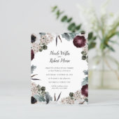 Budget Chic Plum Ivory Acanthus floral Wedding (Staand voorkant)