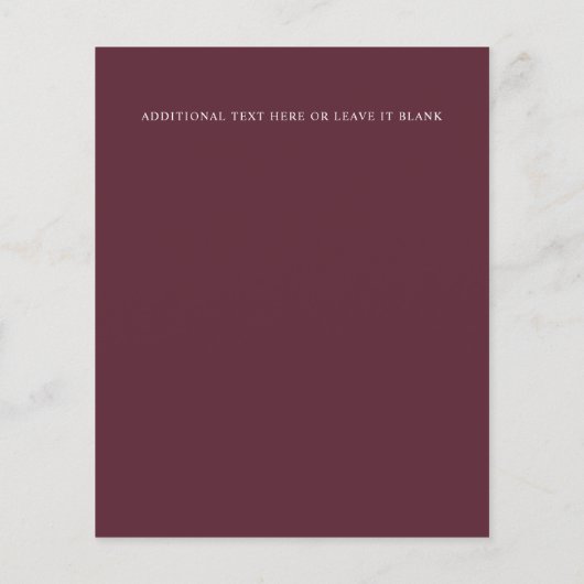 Budget Chic Plum Ivory Acanthus floral Wedding (Achterkant)