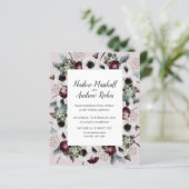 Budget Chic Pruim Ivoor Salie roze frame Trouwfees (Staand voorkant)
