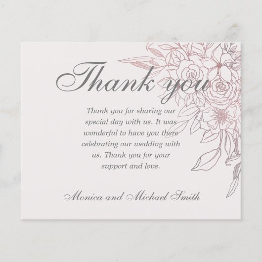 BUDGET Chic Roos Gold Floral | DANK U (Voorkant)