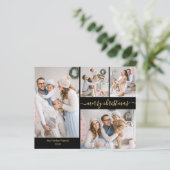 Budget Chic Script 5 Fotocollage Kerst Kaarten (Staand voorkant)