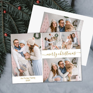 Budget Chic Script 5 Fotocollage Kerst Kaarten